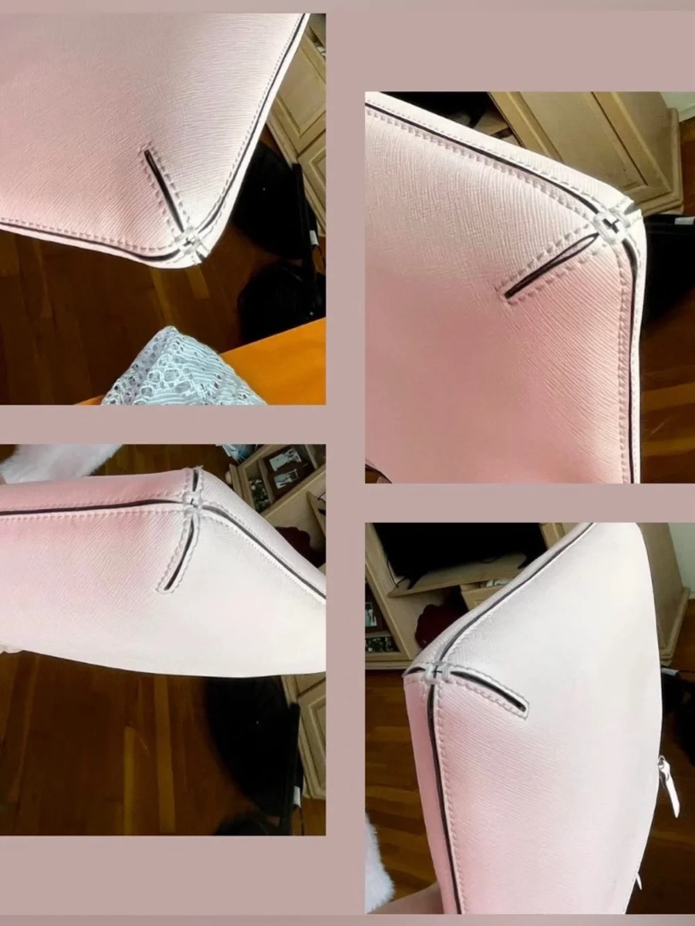 kate spade- Laurel Way- Saffiano Leather Crossbody Chalk Pink (VGUC)- purse